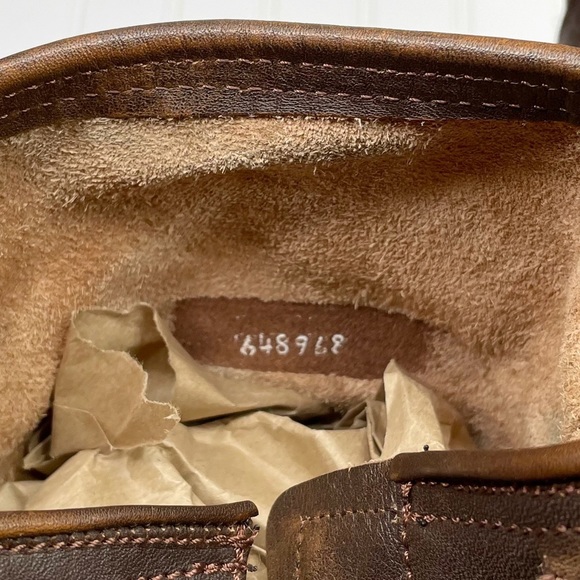 Frye Veronica Slouch Brown Leather Moto Booties Boots Women’s Size 8.5 Narrow - Picture 9 of 10